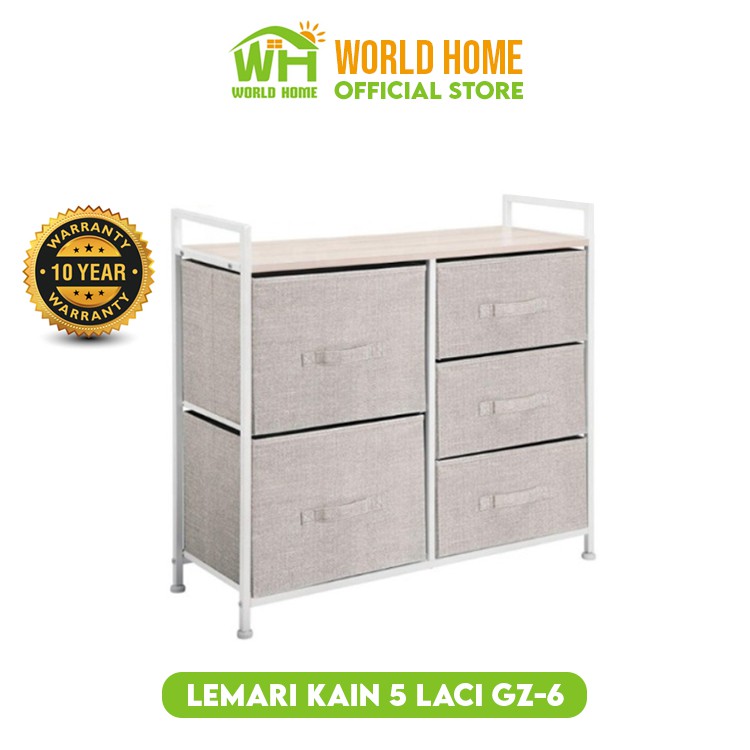 Berkualitas Tinggi Lemari 5 Laci Lemari sisi ranjang Lemari Kain Linen murah Lemari TV GZ-6 WHFURNITURE