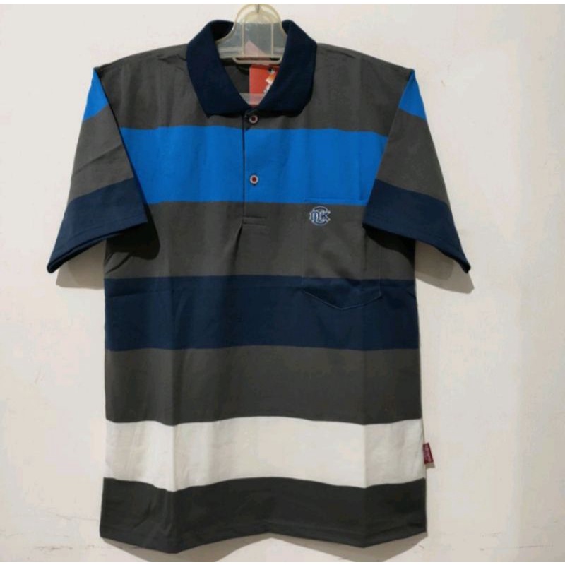 kaos Krah salur cowok terbaru kaos Krah polo cowok premium kaos Krah salur cowok model kekinian