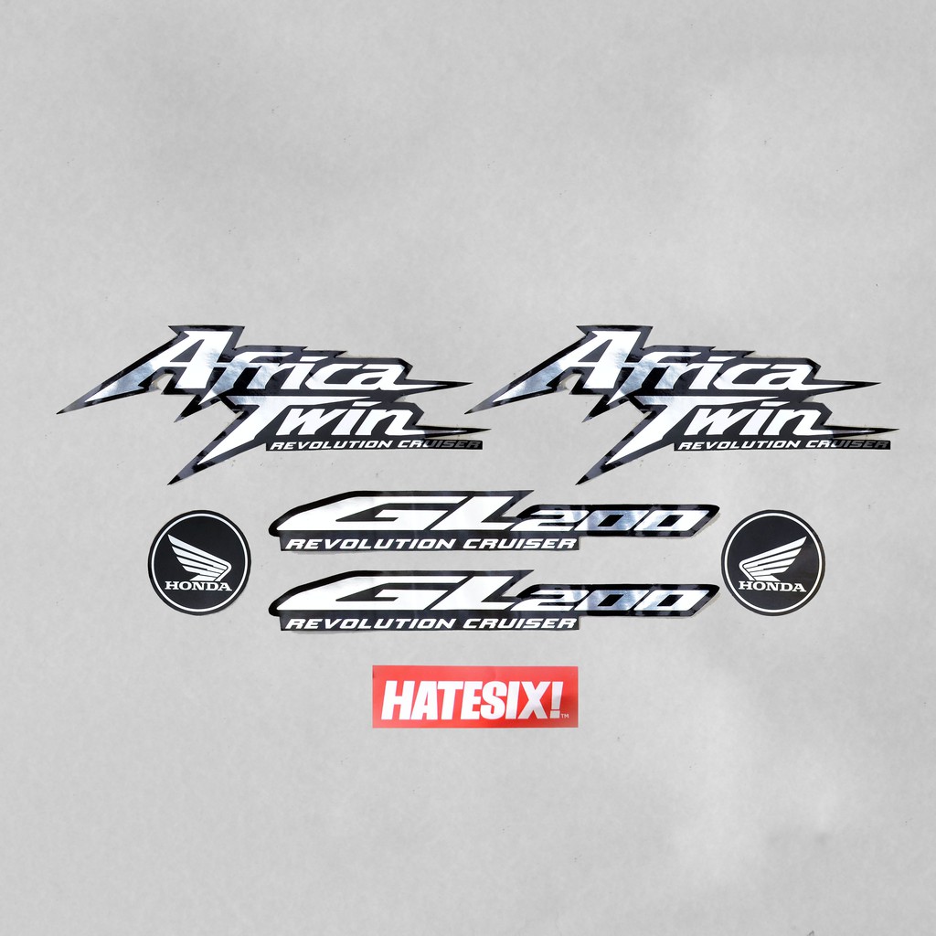 Sticker Decal Honda Twin Africa untuk Tiger Revo Tilas Tilam GL200 Hatesix