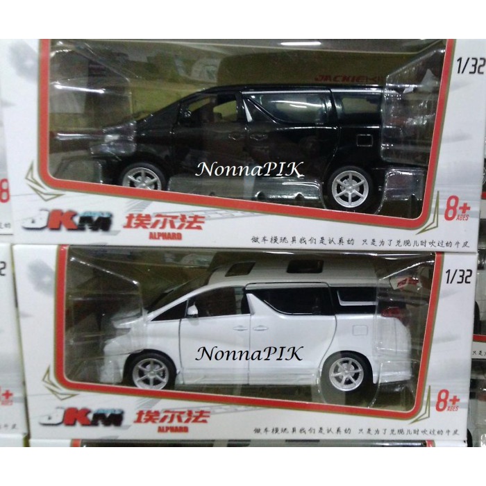 READY Mainan Diecast Jackiekim Alphard Rowen Skala 132 - Hitam LIMITED