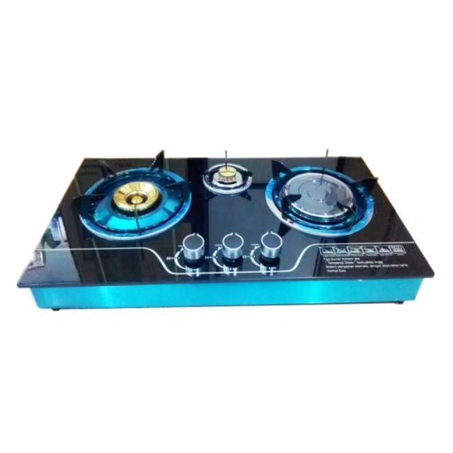 Kompor 3 tungku infrared tanam/duduk SUGGO