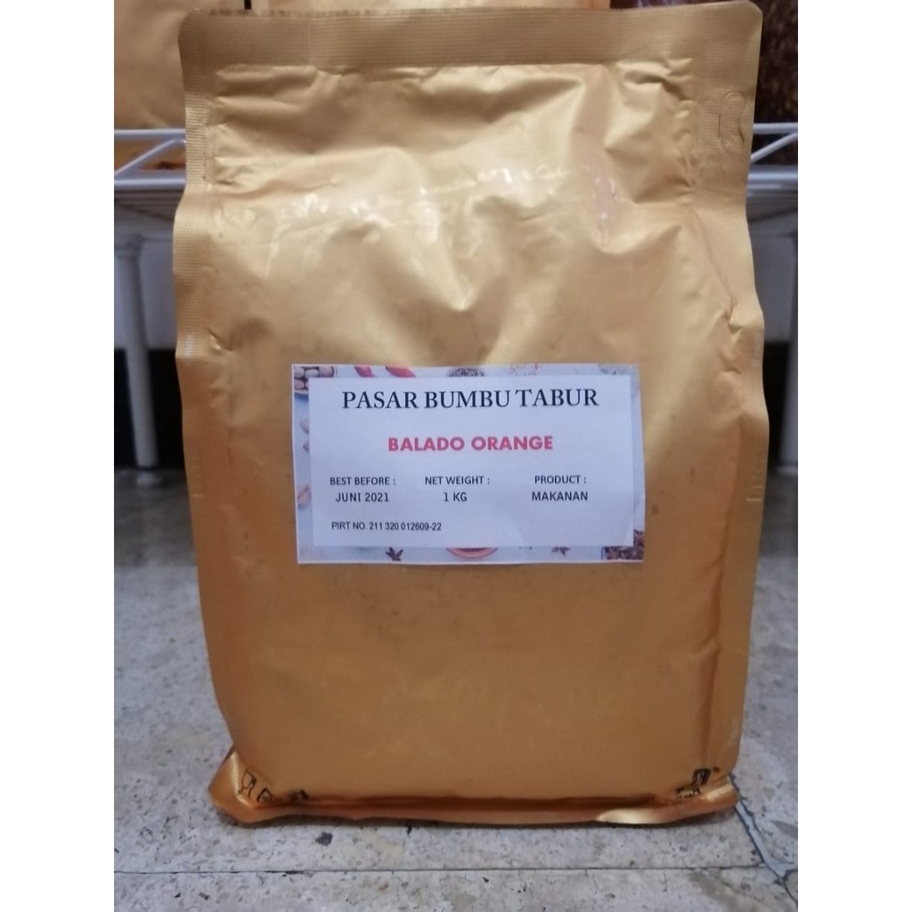 

BUMBU TABUR BALADO (ORANGE) 1 KG BUBUK MAKANAN ENAK MURAH HALAL
