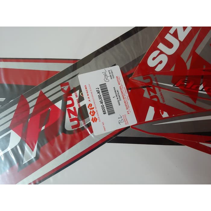 Striping Suzuki Address 2014 Hitam Merah Original SGP