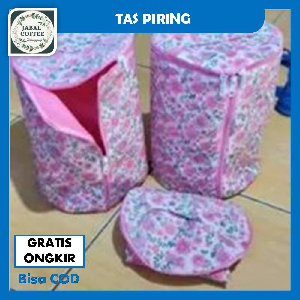 Tas Piring Sango Anti Debu / Tempat Penyimpanan Piring / Sarung Tempat Piring / Tempat Piring J45