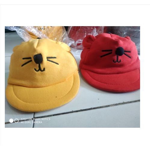 Topi Bayi Motif Kucing