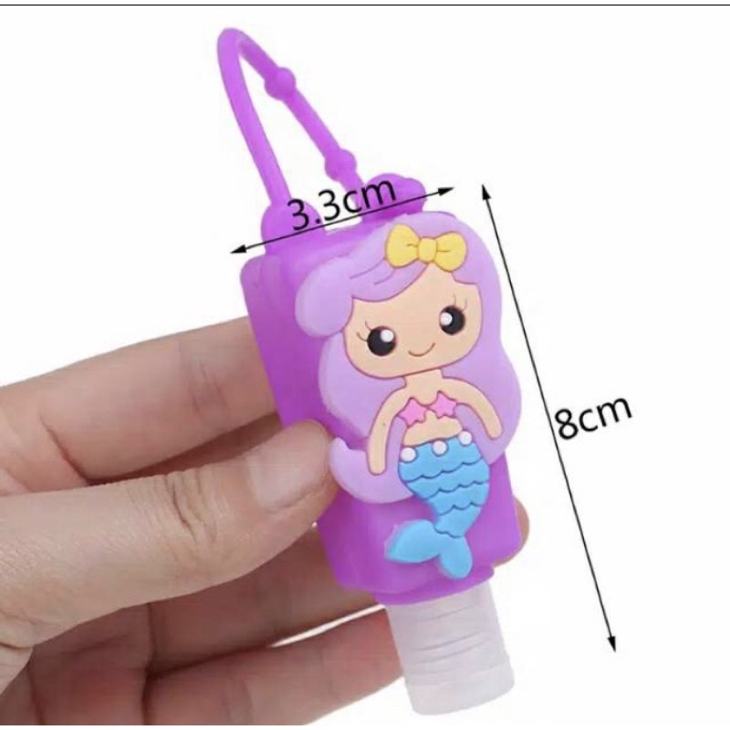 Botol / Gantungan Hand Sanitizer Karakter Lucu Bahan Silikon