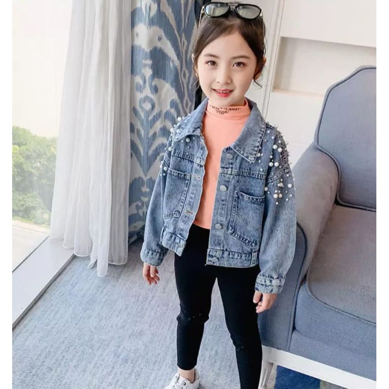 JAKET JEANS MUTIARA ANAK 2TH-10TH model terbaru