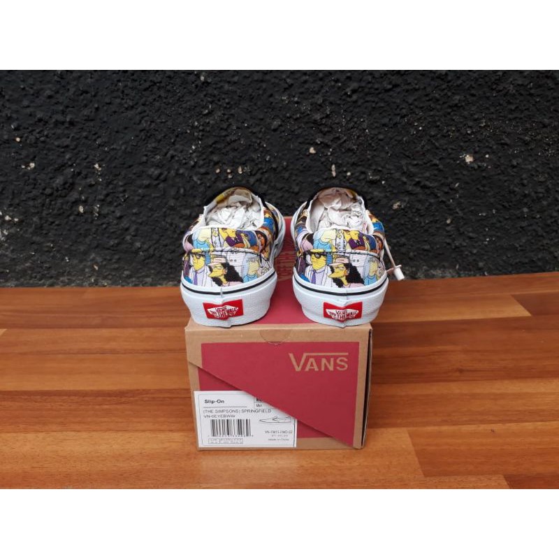 READY STOCK SEPATU SNEAKERS VANS SLIP ON THE SIMPSONS SPRINGFIELD
