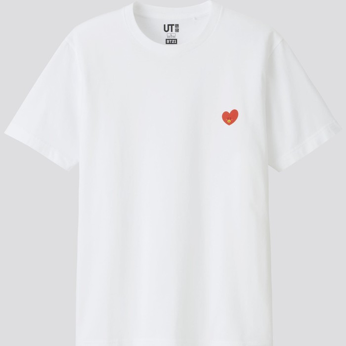 Kaos Baju Obral Combed 30 Distro Uniqlo_ X Tata Bts Bt 21 Polos Custom