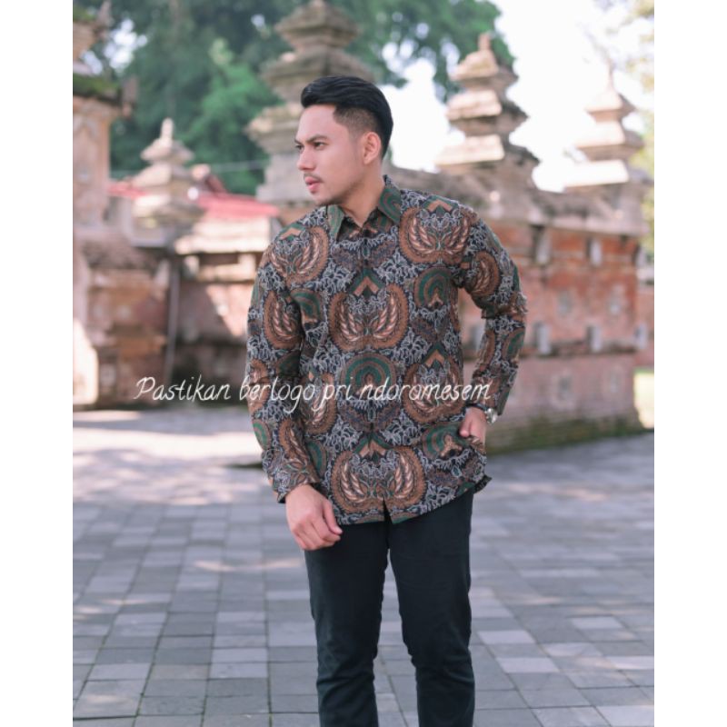 BATIK NDOROMESEM GONDROWARU IJO KATUN HALUS FULL FURING LENGAN PANJANG