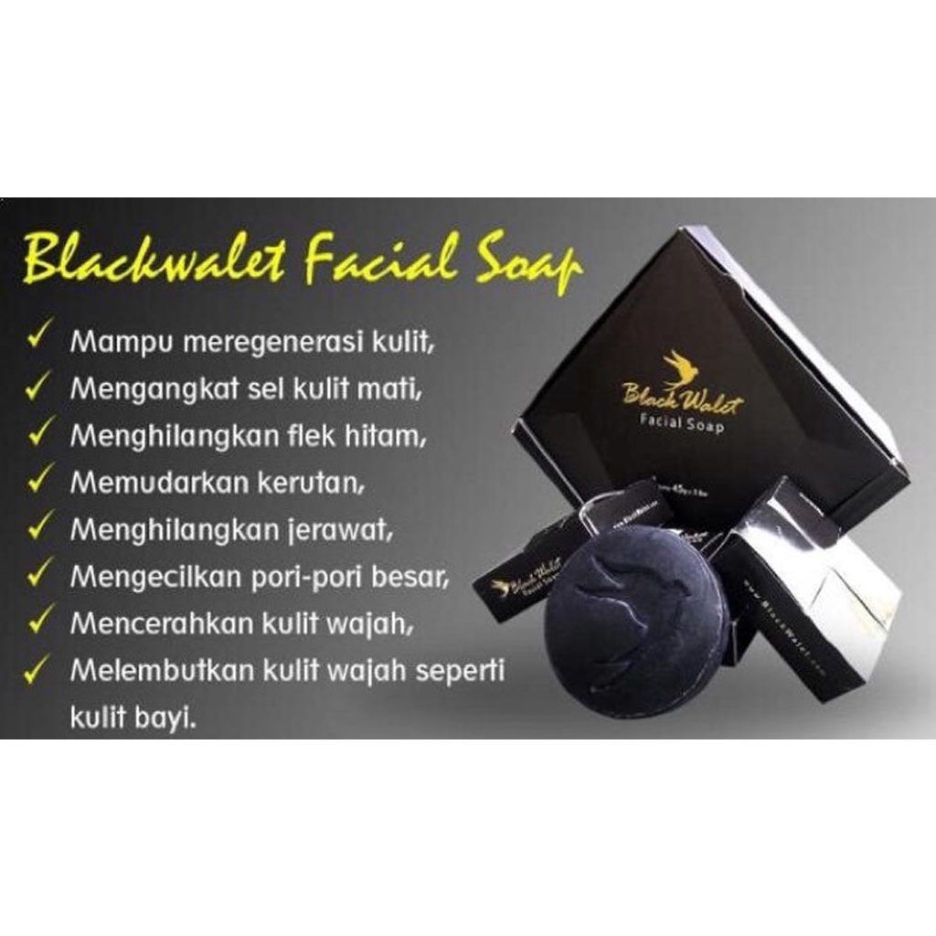 [90GR] Sabun Black Walet - Black Wallet Facial Soap Original / Sabun Wajah | facial Wash | Walet Hitam_Cerianti