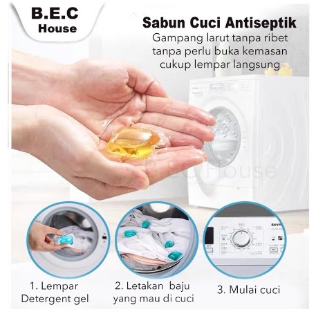 50 PCS Laundry detergent Gel Ball / SABUN cuci baju antiseptik / Deterjen Laundry Gel Ball