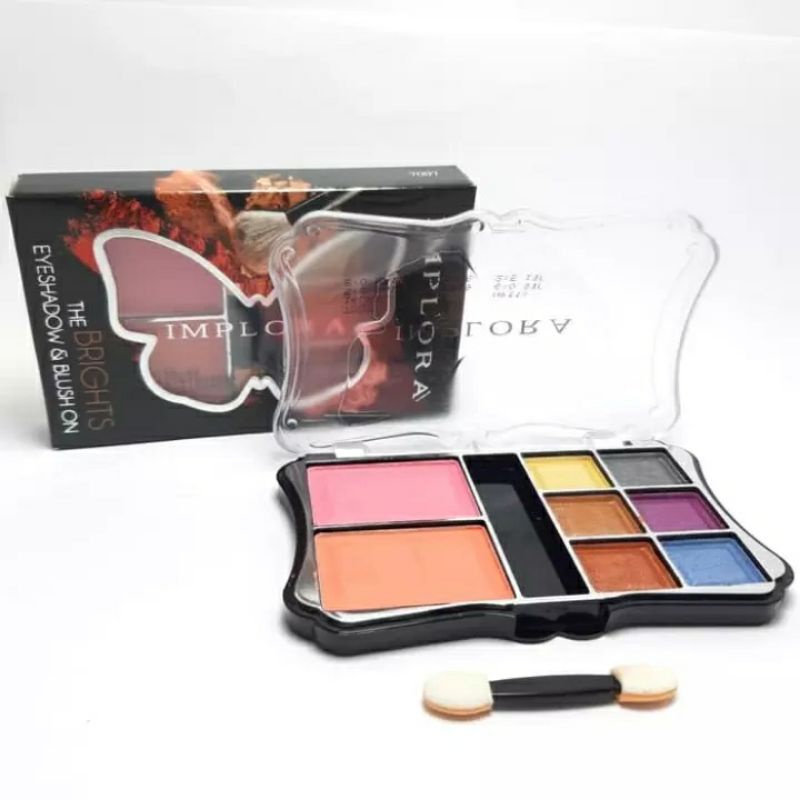 IMPLORA BLUSH ON PALLETE EYESHADOW EYE SHADOW ORIGINAL BPOM