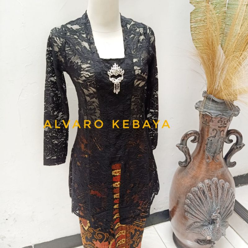 atasan kebaya kutubaru panjang brokat halus strait modern akad baju muslim tunik tradisional jawa kondangan lamaran tunangan real pict ready stock