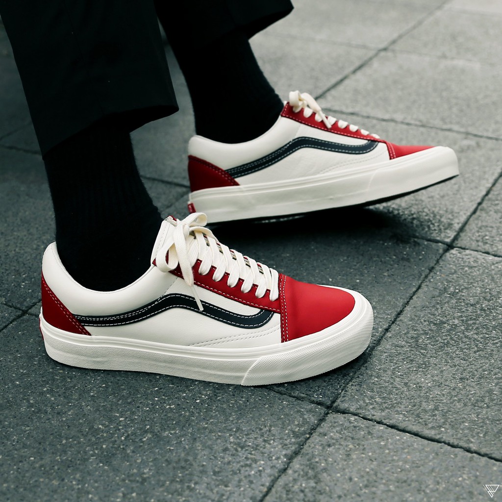 Vans Vault Old Skool VLT LX Leather Chili Pepper Black not Red dahlia Original