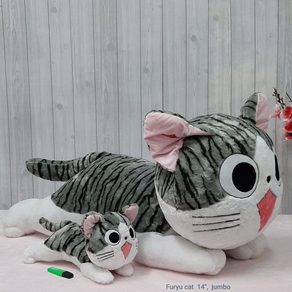 Boneka Hewan Kucing Furyu Cat Jumbo 1meter import kado anak kekasih