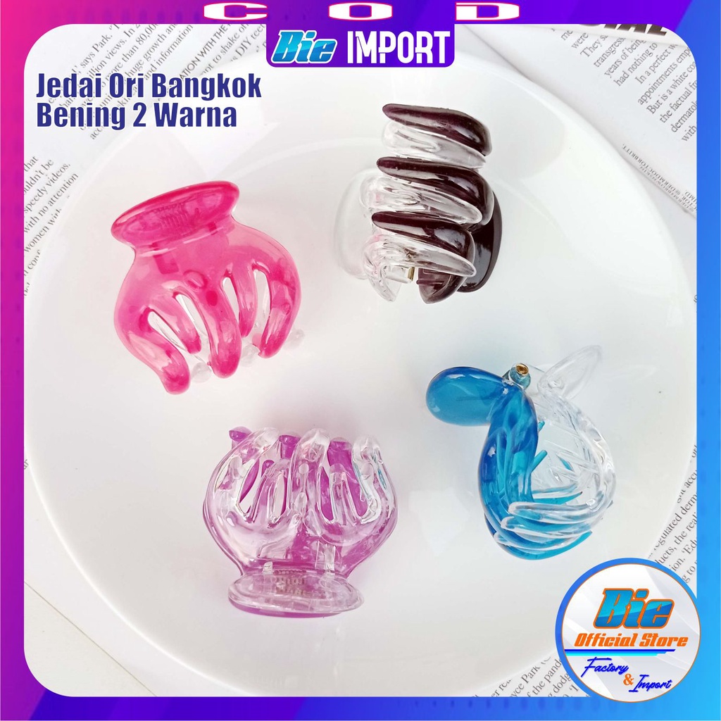 Jepit Jedai Ori Bangkok Bening &amp; Doff  2 Warna Premium Impor Best Seller