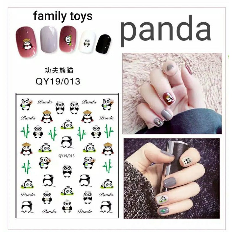 family games Stiker kuku 3d anak dewasa nail art sticker tempelan hiasan cat kuku