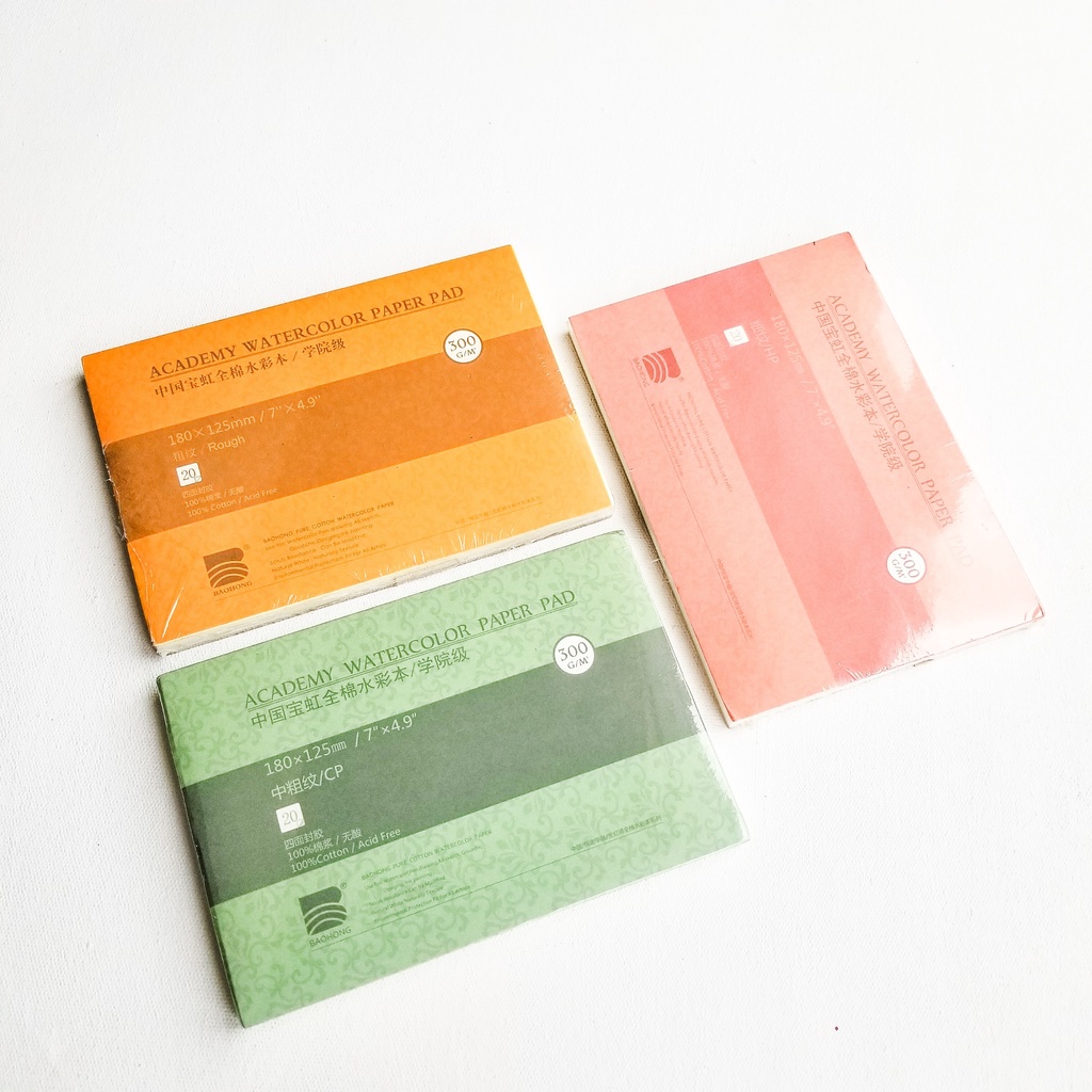 

Adn Baohong Academy Watercolor Paper Pad 300gsm Buku Cat Air