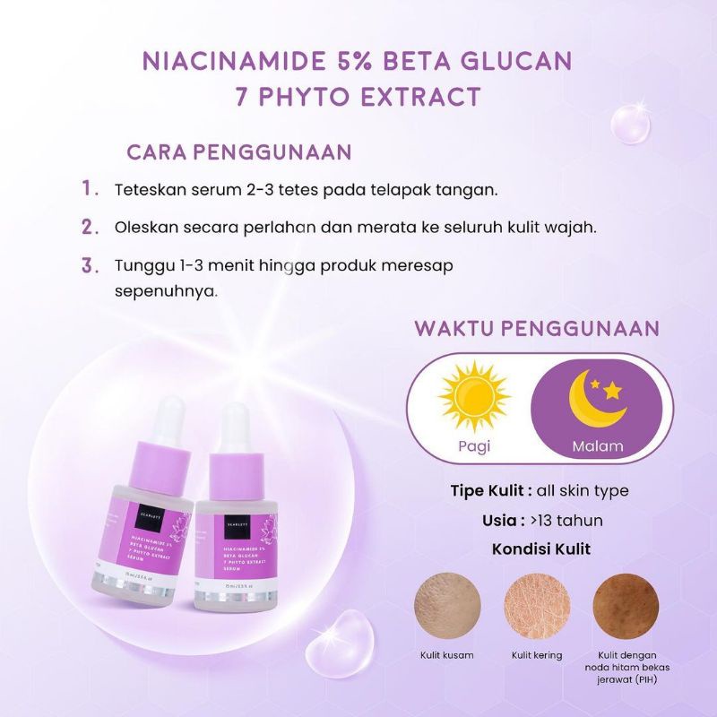 Scarlet Niacinamide 5% Beta Glucan 7 Phyto Extract Serum