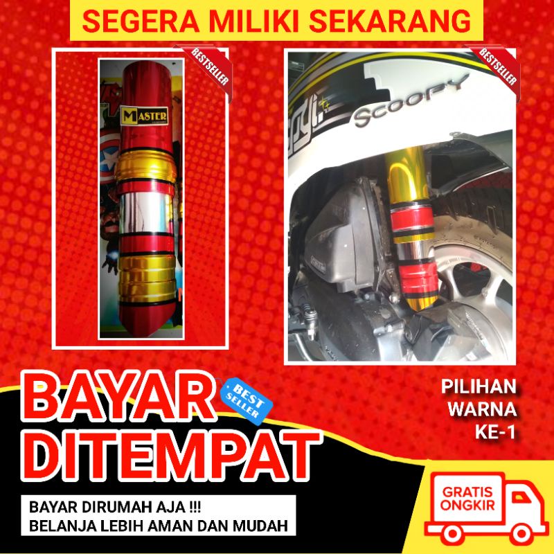 Master Cover Shock Sok Skok Belakang Beat Vario Mio Scoopy Fino Nmax Pcx Aerox Old New