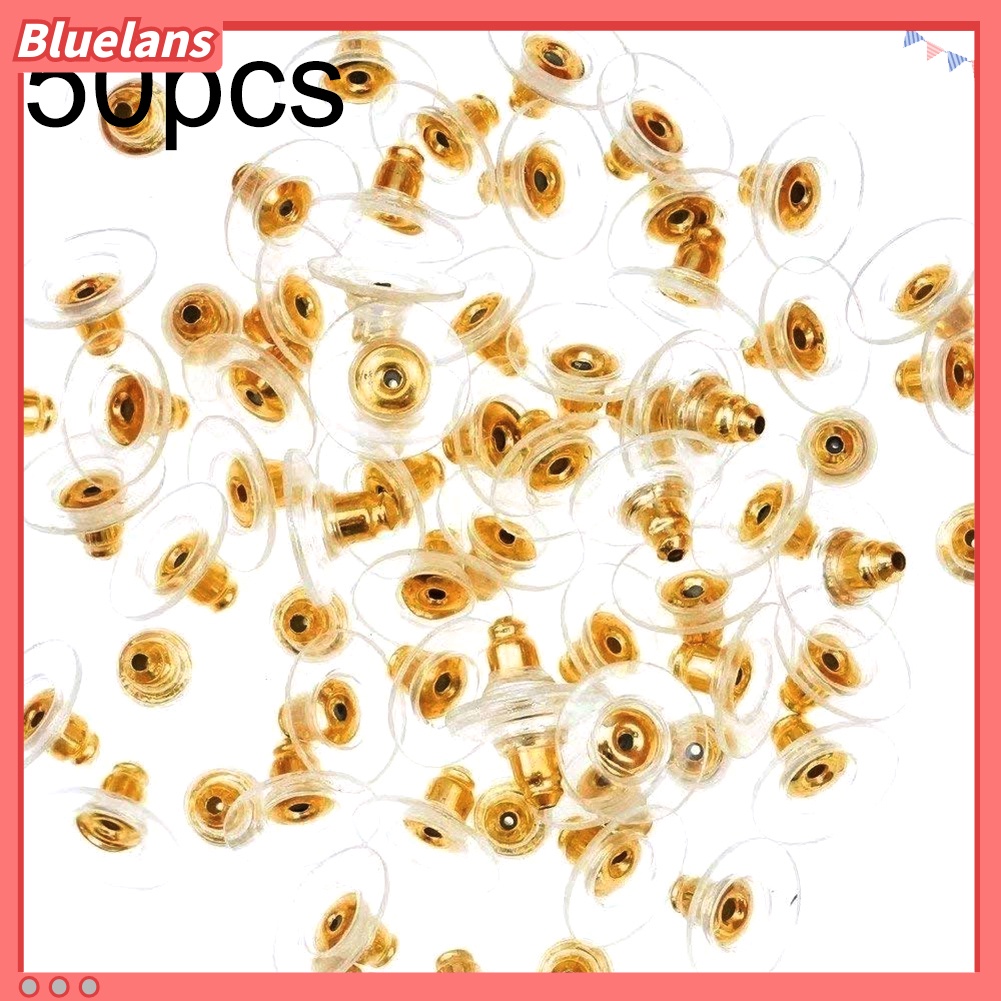 bluelans♘50Pcs/Set Cover Anting Tusuk Bahan Alloy untuk Perhiasan DIY