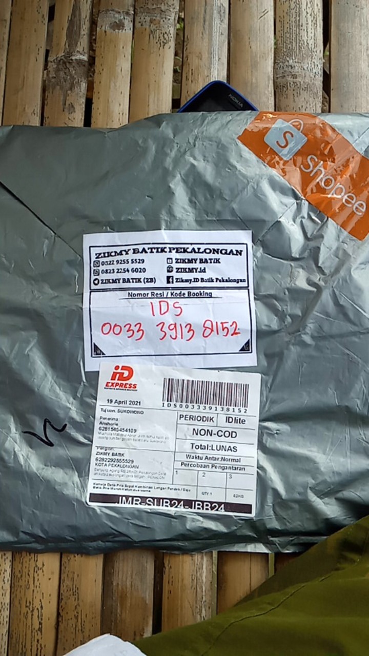 Kemeja Batik Pria Sopal Kombinasi Lengan Pendek / Baju Batik Pria Murah Katun Dua Warna