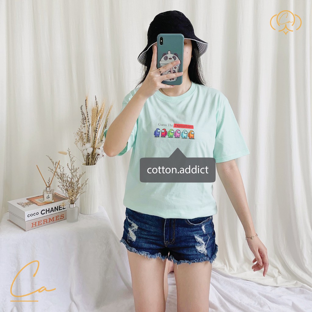 Kaos Cotton Combed 24s 30s Unisex Pria Wanita | Baju Tshirt Tumblr Tee Pendek Katun Premium Murah COD - Guess The Impostor - MDM
