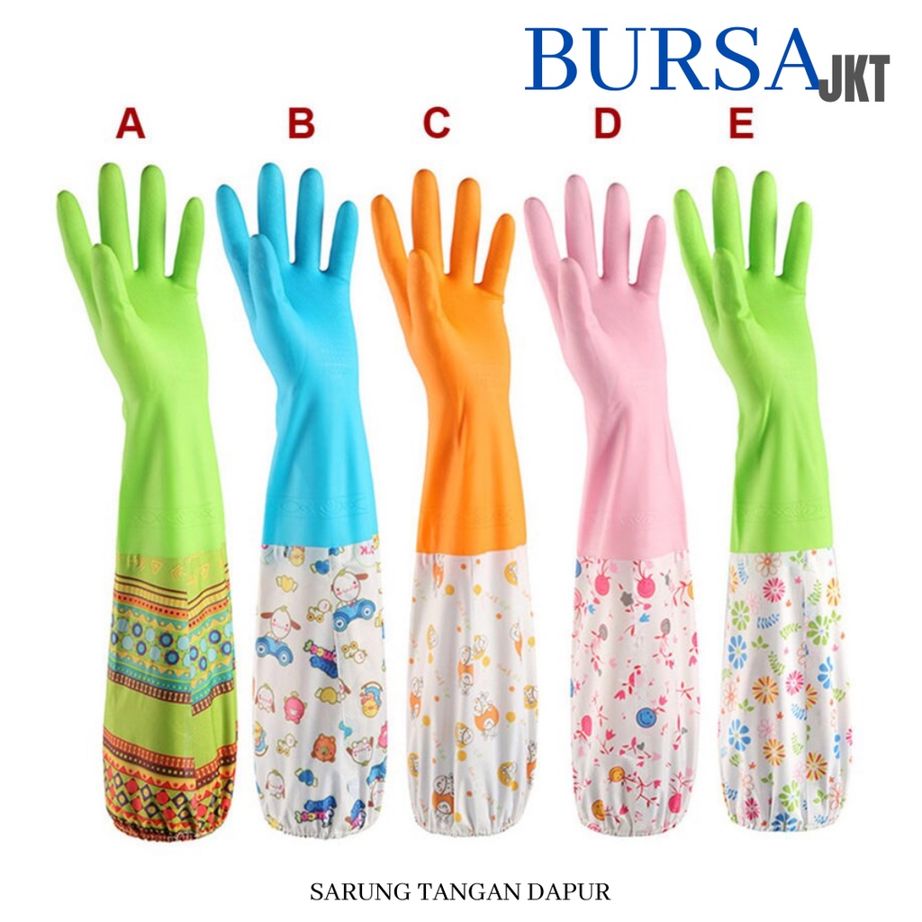 SARUNG TANGAN KARET LATEX DAPAT DICUCI WARNA BIRU DAN PINK