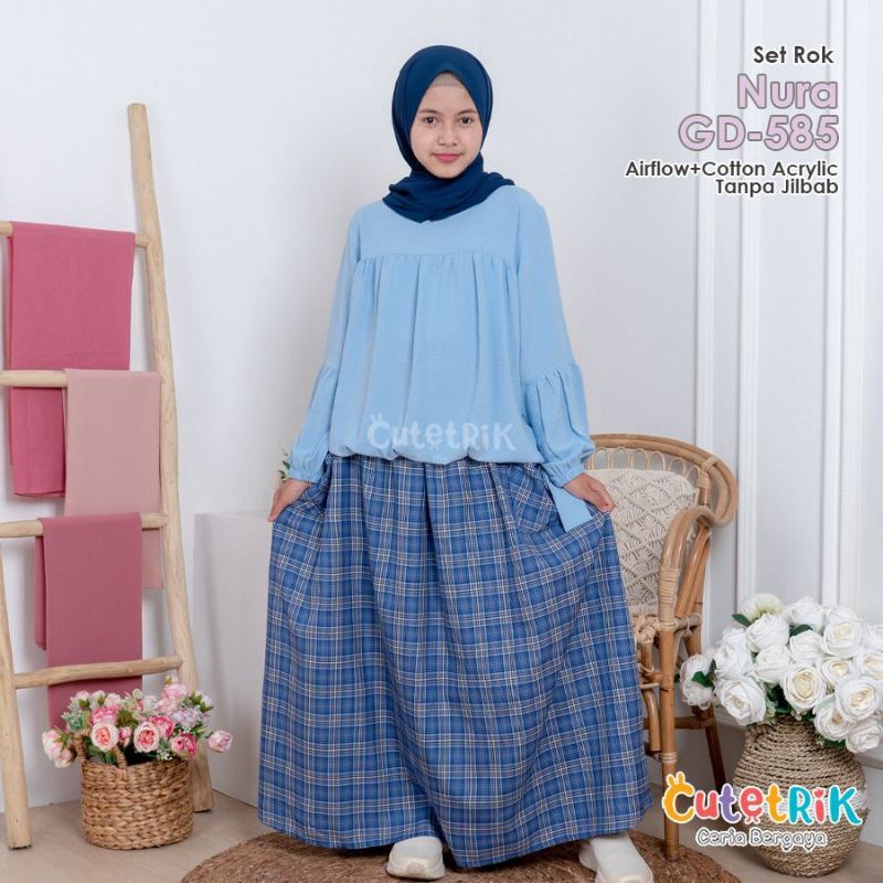 CUTETRIK Set Rok Anak NURA GD-585 Biru