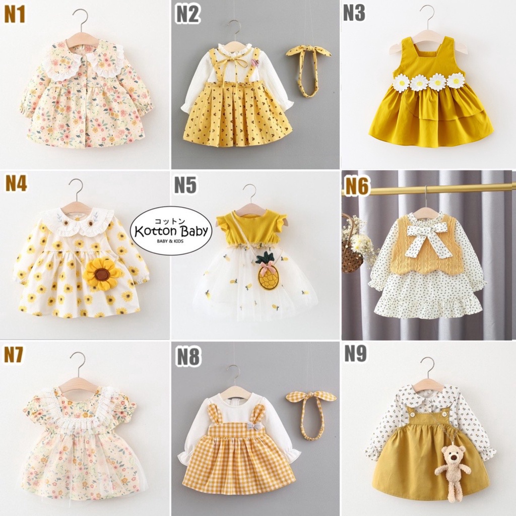 6-36bln DRESS ANAK [KUALITAS IMPOR] vol.N GAUN BAYI ELEGAN PESTA ANAK BAYI PEREMPUAN Catalog