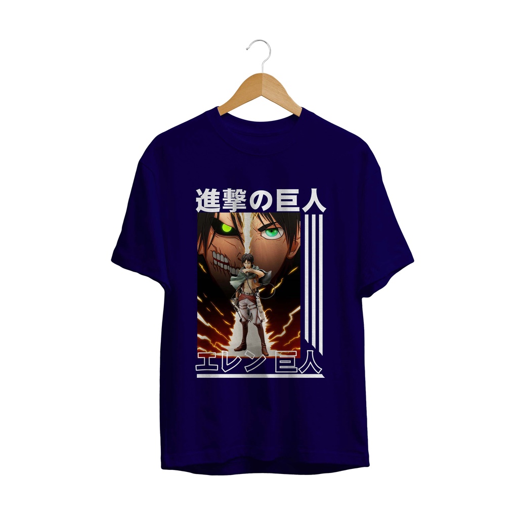 NEW T-SHIRT LOGO EREN YEAGER AOT/SNK / KAOS ANIME MANGA JAPAN CULTURE