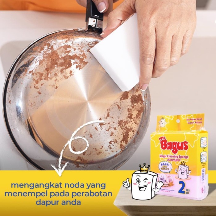 Mr. Bagus Magic Sponge 1 S Spon Ajaib Serbaguna Cuci Tanpa Sabun