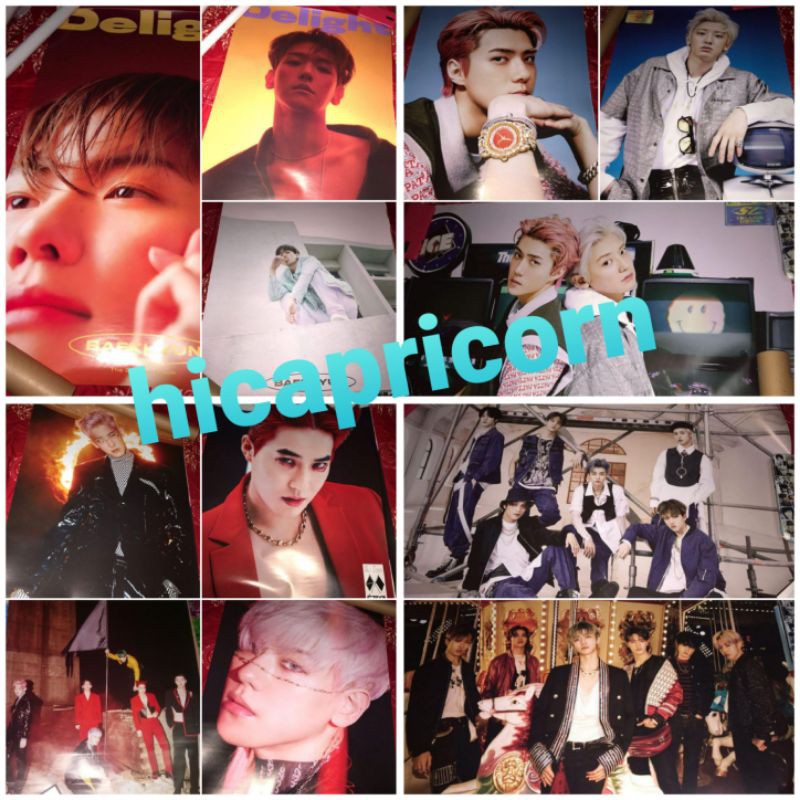 Poster Exo Obsession, Exo Baekhyun, Exo SC Sehun Chanyeol, Nct Dream Reload