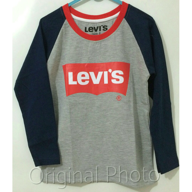 Jual Grosir KAOS  LENGAN  PANJANG  Anak  Karakter  Motif Levis 