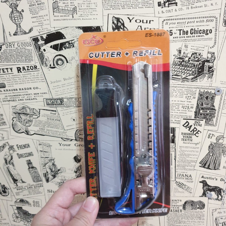 

Cutter + Refill ESCO ES 1887 / pemotong kertas kater
