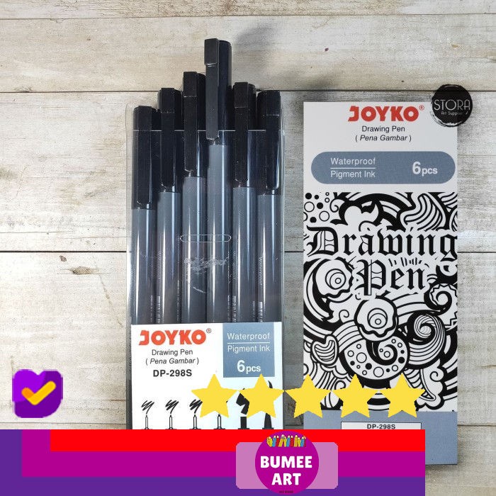 

Pendrawing- Joyko Drawing Pen Set 6 Dp-298S / Spidol Pena Gambar Teknik Sketsa -Drawing-Pen.