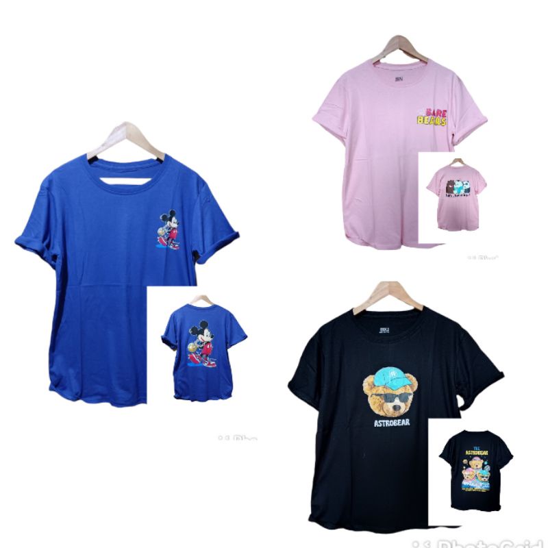 LD110 KAOS XXL lucu kartun combed oversize bigsize