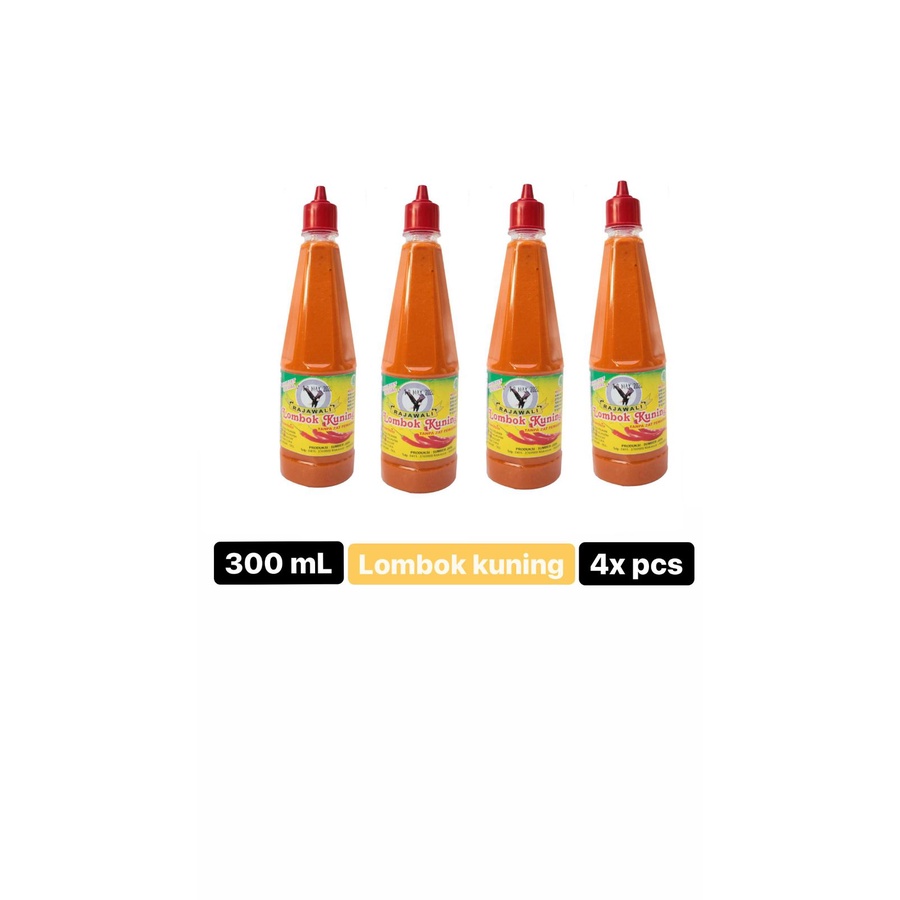 

Saos/Saos Sambal Kuning 300 mL ( Sumber Jaya ) Rajawali - 4 Pcs