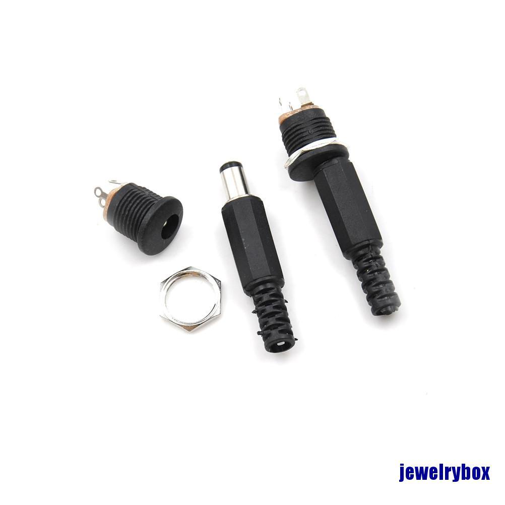 10pcs Adapter Konektor Socket Jack Female Dan Male Plug 5.5x2.5mm