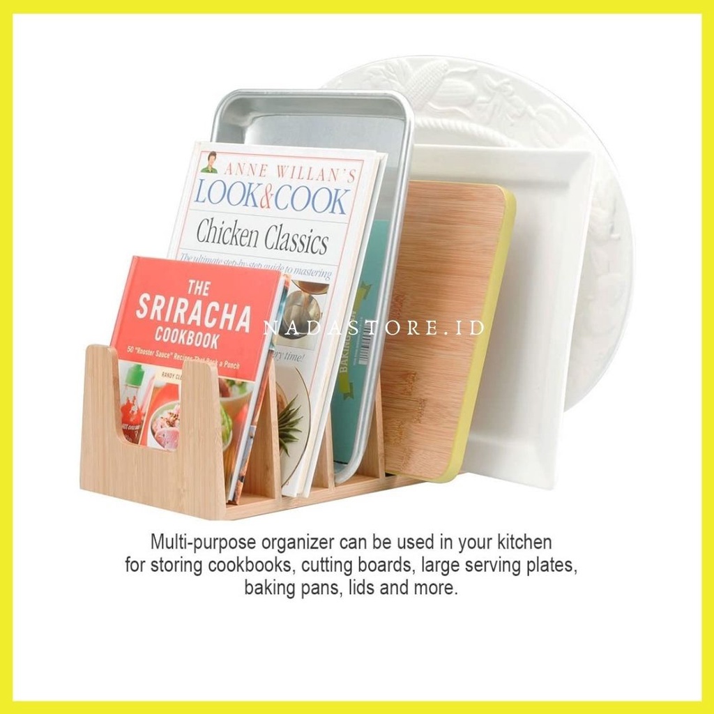 NADASTORE - PLATE HOLDER ORGANIZER / HOLDER ORGANIZER STORAGE FOR KITCHEN / RAK PIRING DARI KAYU