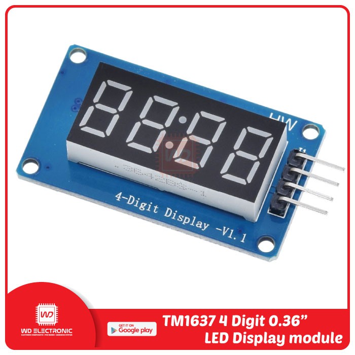 TM1637 Module 4 Bits Digital Tube LED Display With Clock Display for Arduino
