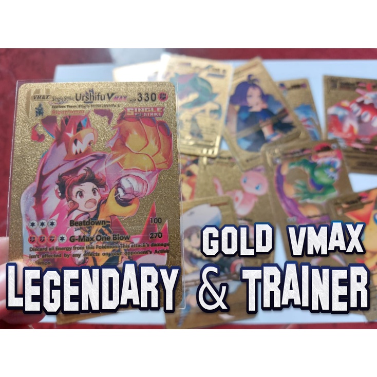 GOLD FOIL KARTU POKEMON TCG VMAX LEGENDARY & TRAINER