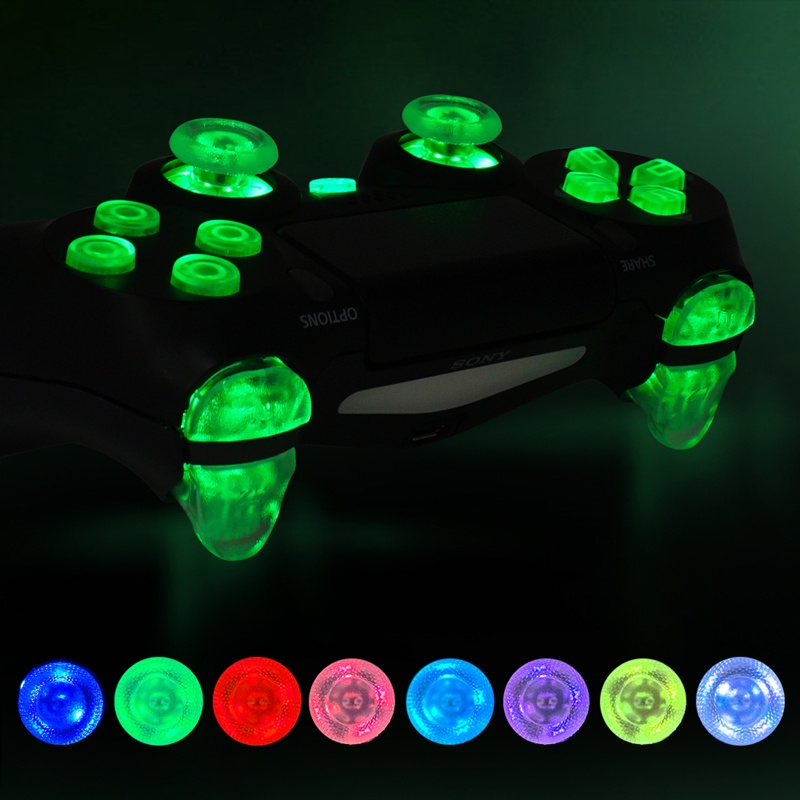 Btsg Multi Warna D-Pad Thumstick Tombol Wajah DTF LED Kit 8warna Untuk Controller