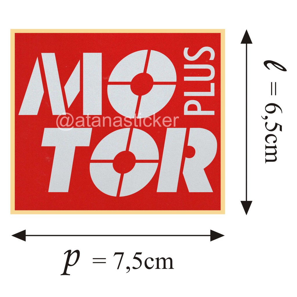 Sticker Cutting Logo Motor Plus 7,5x6,5cm