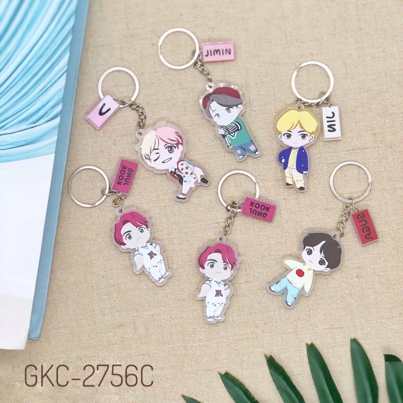 gantungan kunci kpop korea bts akrilik keychain bt21 bts