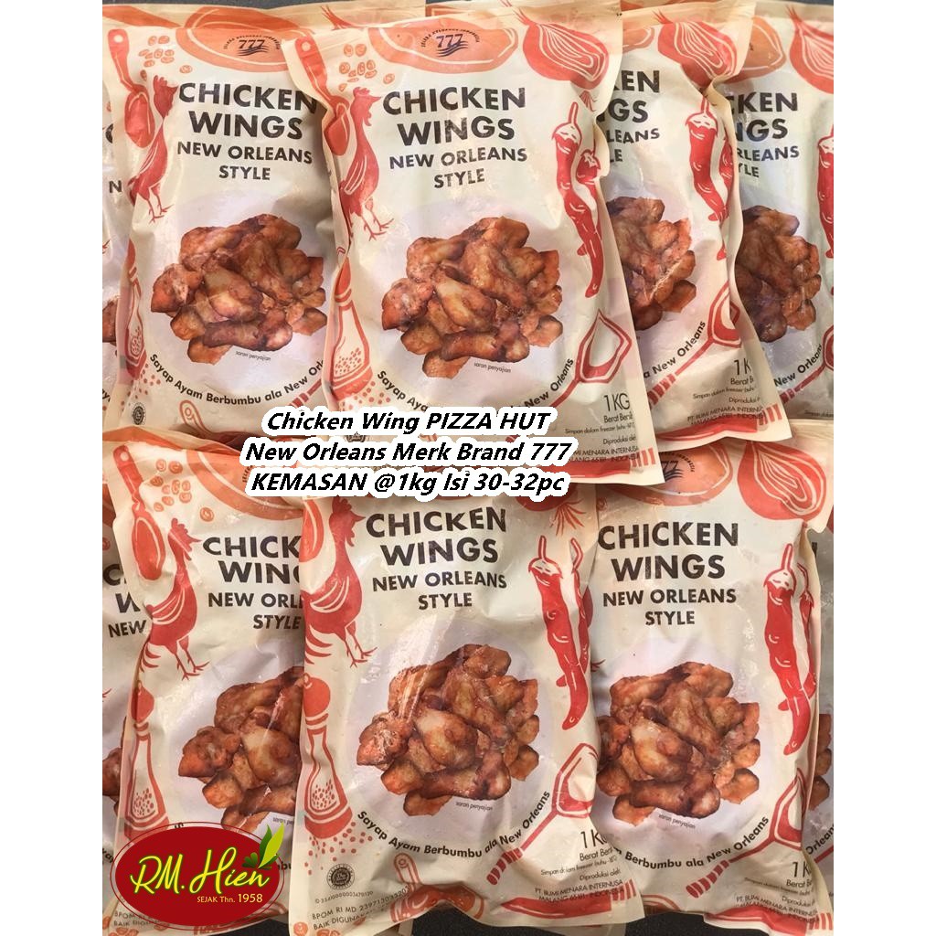 Chicken wings pizza hut PHD / 777 brand 1kg / 1000gr sayap ayam bumbu frozen food