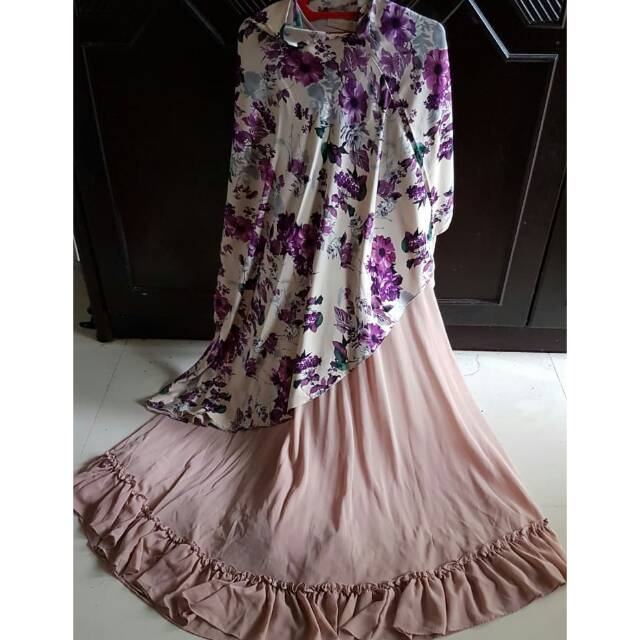 Preloved set syari gamis branded merk farghani bekas secon berkualitas