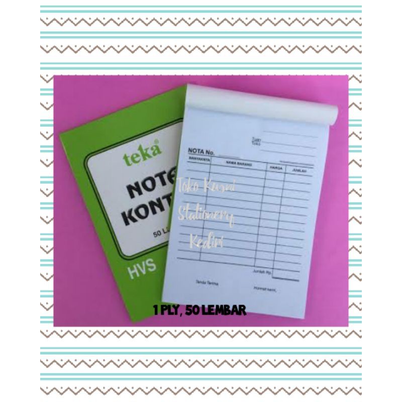 

NOTA TEKA KECIL 1 PLY ISI 50 LEMBAR