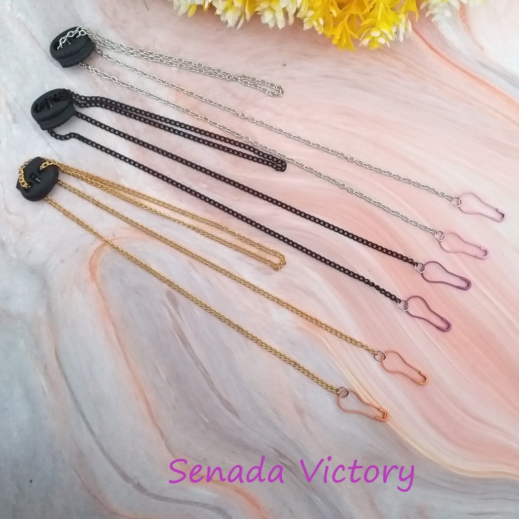 Senada Victory Tali Konektor 2 IN 1  Tali masker Hijab Stopper Polos STK01